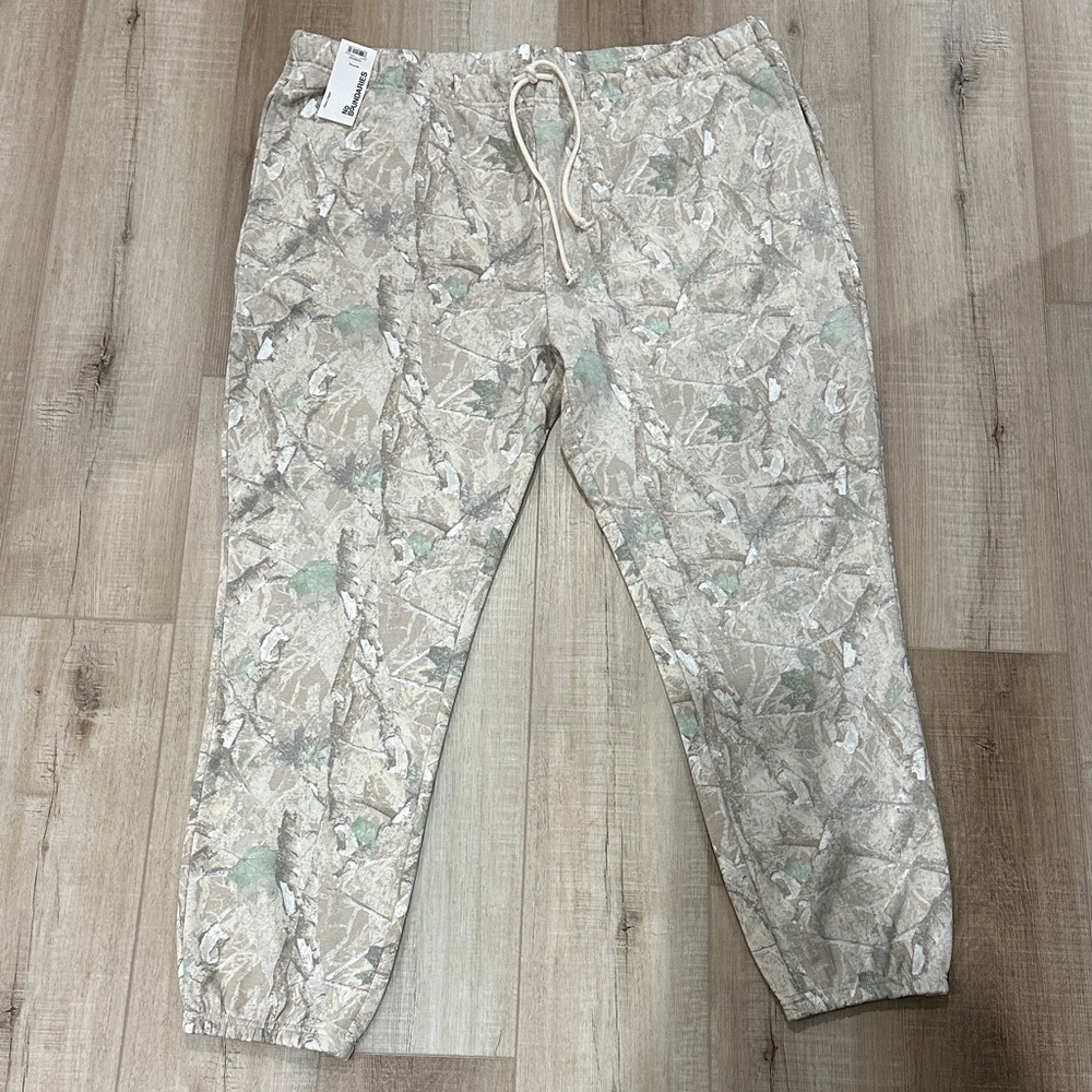 No Boundaries Camouflage Joggers - Beige and Green